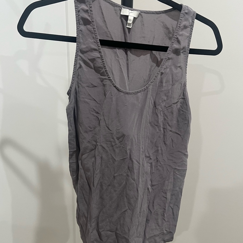Joie Slate Gray 100% Silk Tank Top